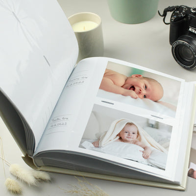 Personalised Floral Wreath Square Photo Album