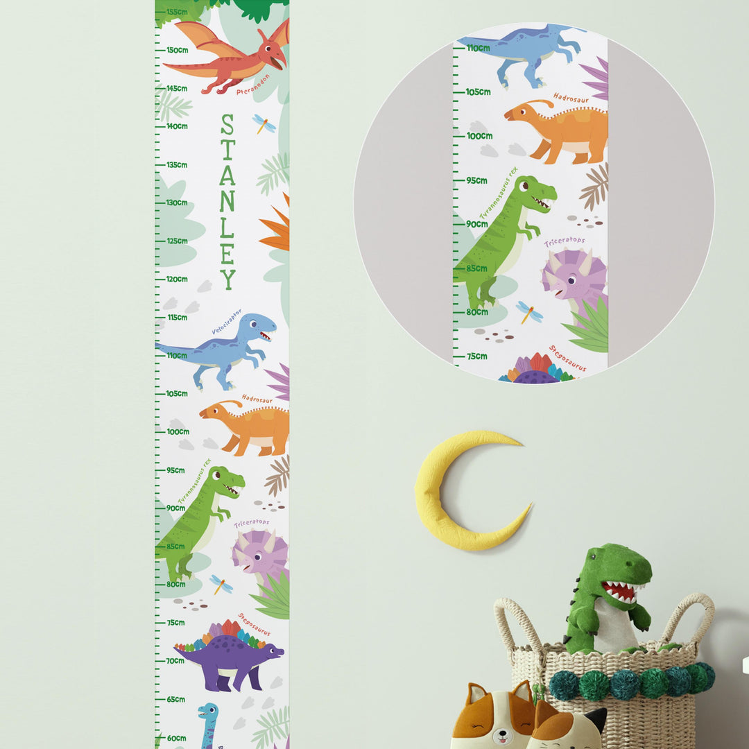 Personalised Dinosaur Height Chart, The Personal Shop, personalised gifts