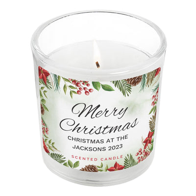 Personalised Christmas Scented Jar Candle