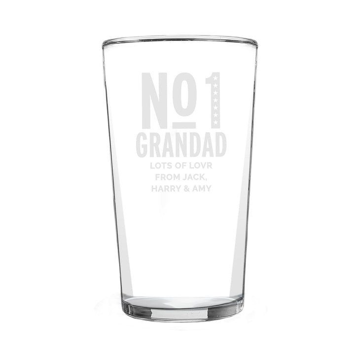 Personalised No. 1 Pint Glass – alternative view