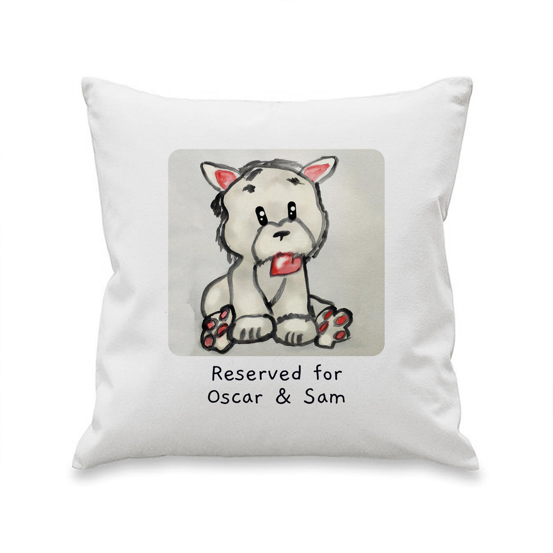 Personalised Childrens Drawing Photo Upload Cushion - alternative view