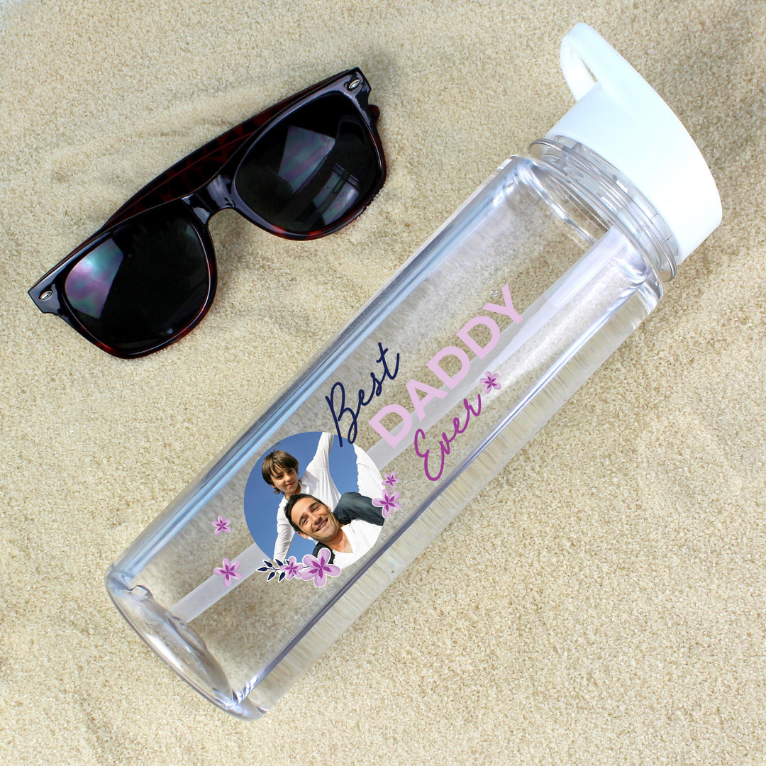 Personalised Floral Best Ever Photo Upload Water Bottle – alternative view