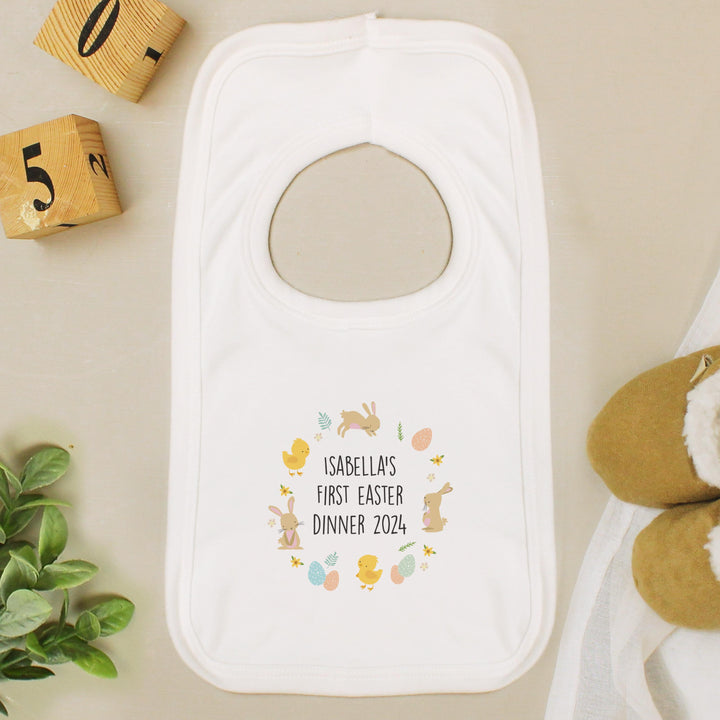 Personalised Easter Babys Bib, The Personal Shop, personalised gifts