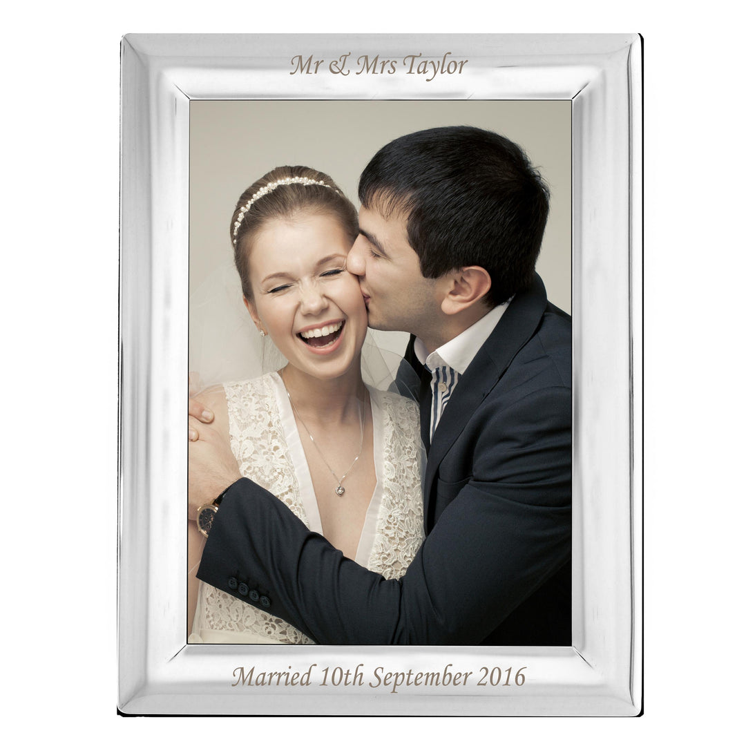 Personalised Silver Plated 6x4 Photo Frame – alternative view