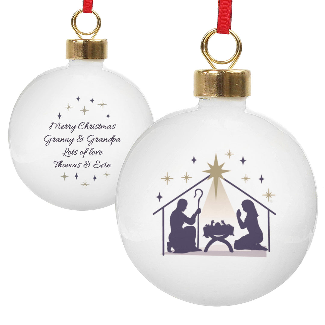 Personalised Nativity Bauble - alternative view