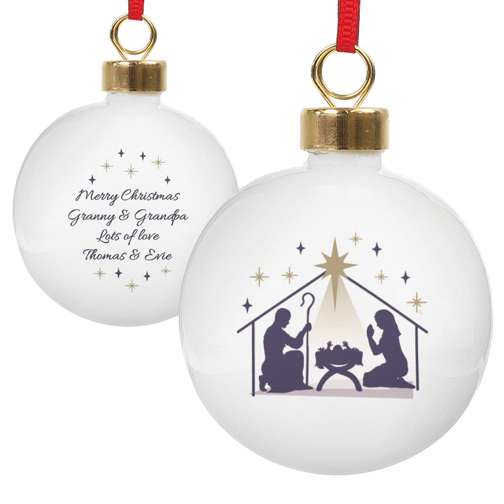 Personalised Nativity Bauble - alternative view