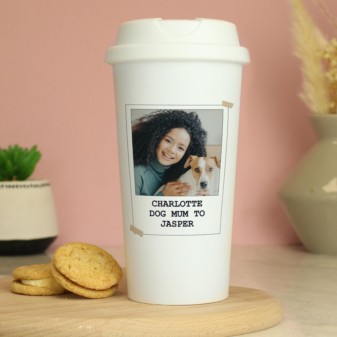 Personalised Photo Upload Travel Mug – alternative view