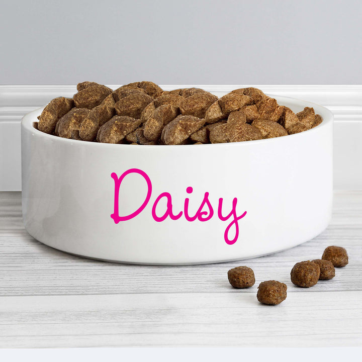 Personalised Pink Name 14cm Medium Pet Bowl – alternative view