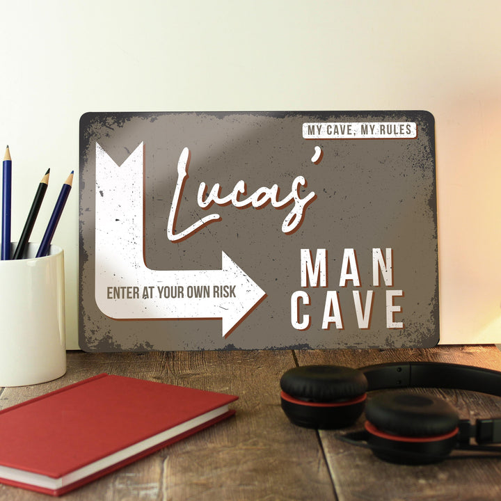 Personalised Man Cave Metal Sign – alternative view
