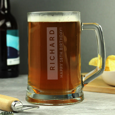 Personalised Free Text Pint Stern Tankard