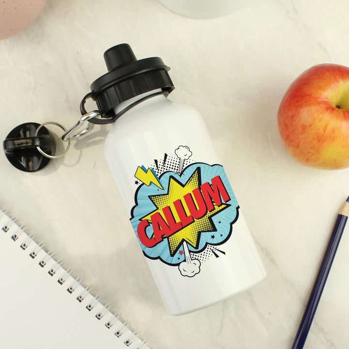 Personalised Superhero Drinks Bottle, The Personal Shop, personalised gifts