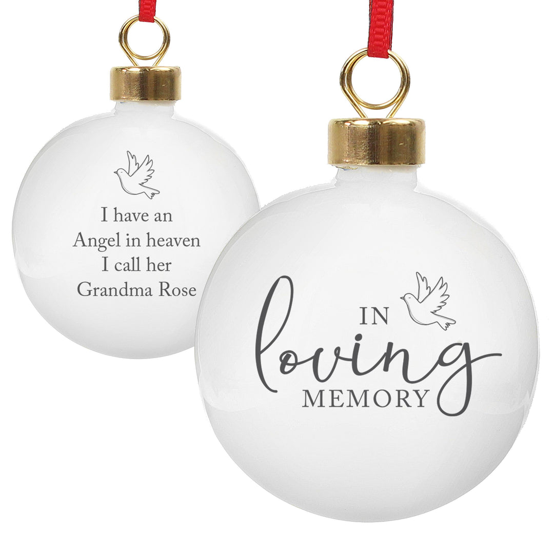 Personalised In Loving Memory Bauble – alternative view