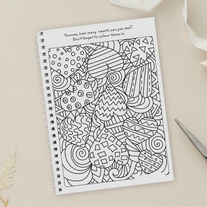 Personalised Wedding Activity A5 Notebook – alternative view