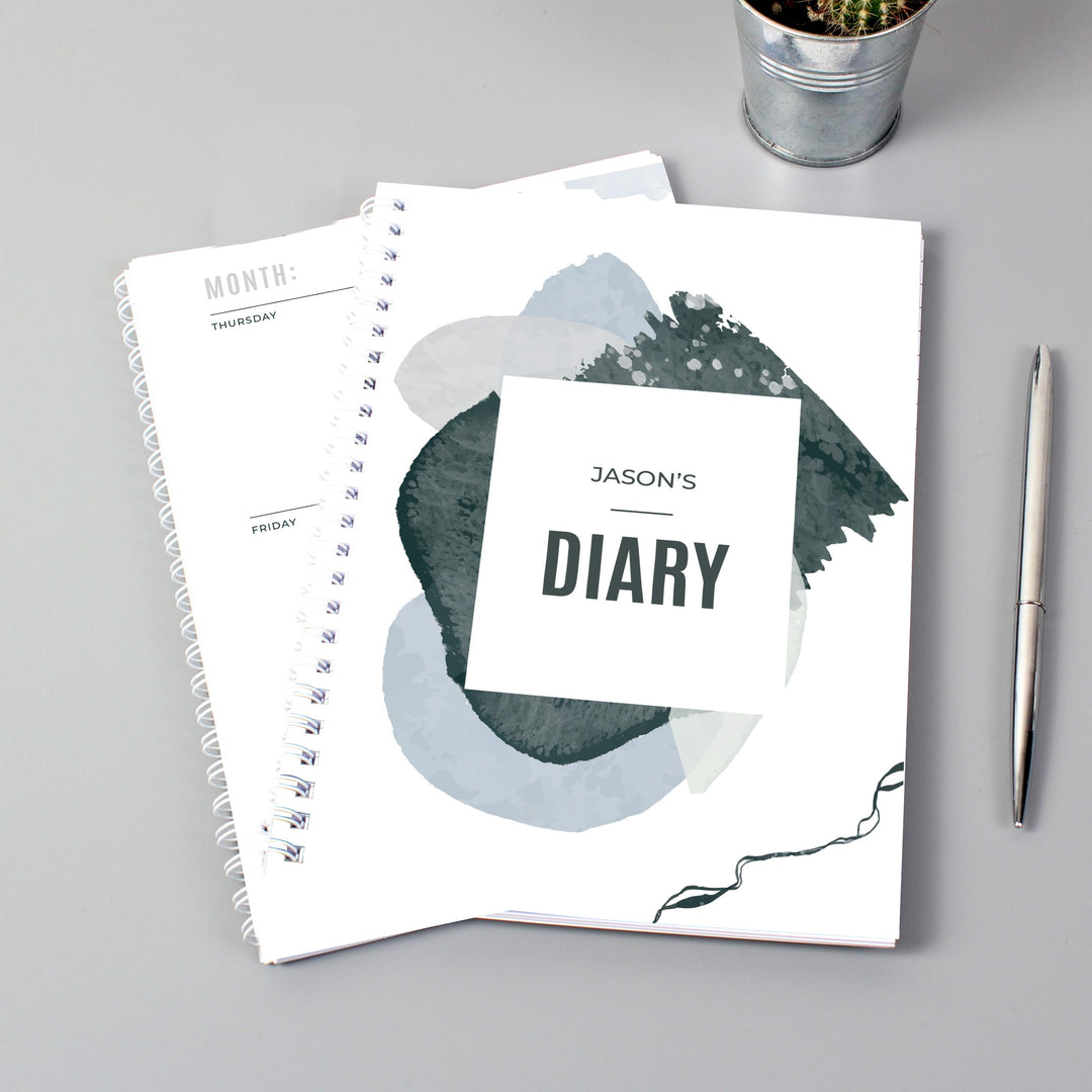 Personalised Abstract A5 Diary, The Personal Shop, personalised gifts