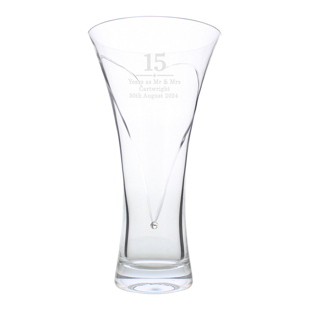 Personalised Special Year Diamante Heart Vase, The Personal Shop, personalised gifts