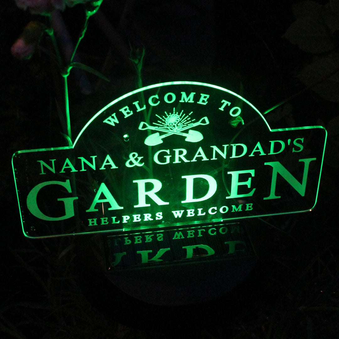 Personalised Garden Sign Outdoor Solar Light - alternative view