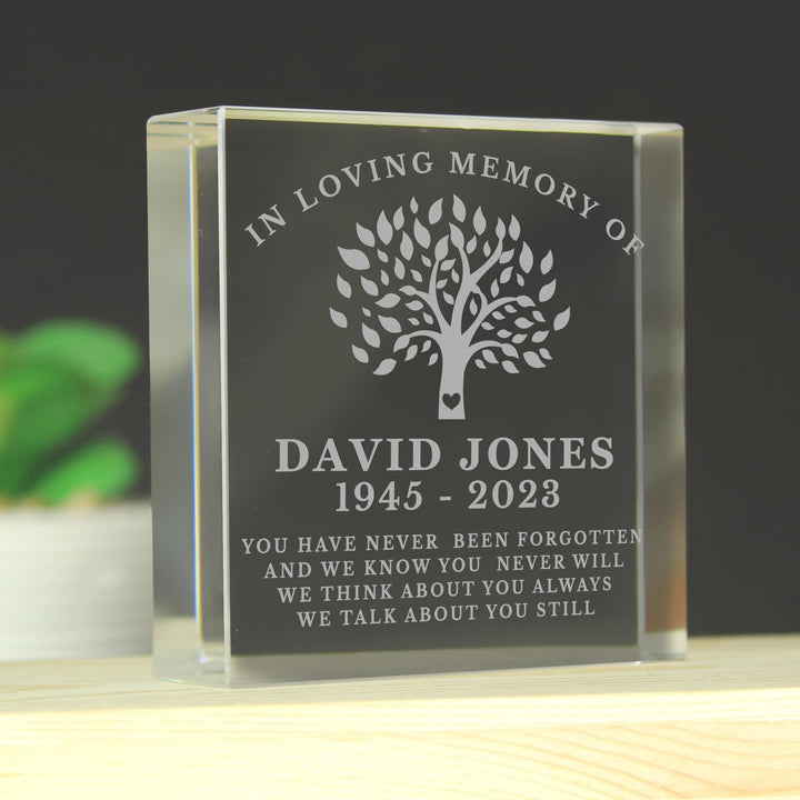 Personalised In Loving Memory Family Tree Crystal Token, The Personal Shop, personalised gifts
