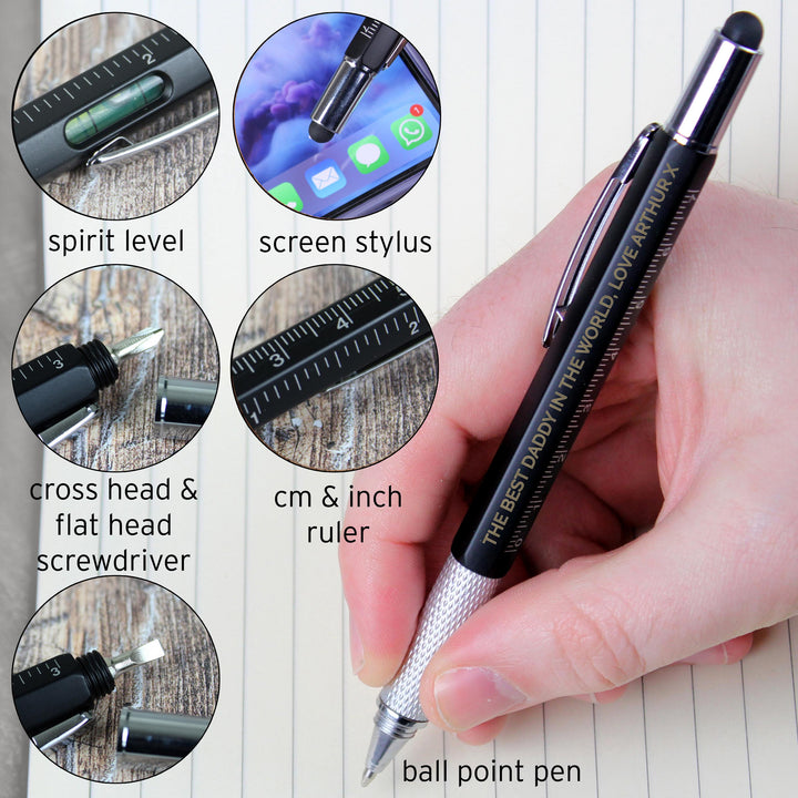 Personalised Free Text Multi Tool Pen – alternative view