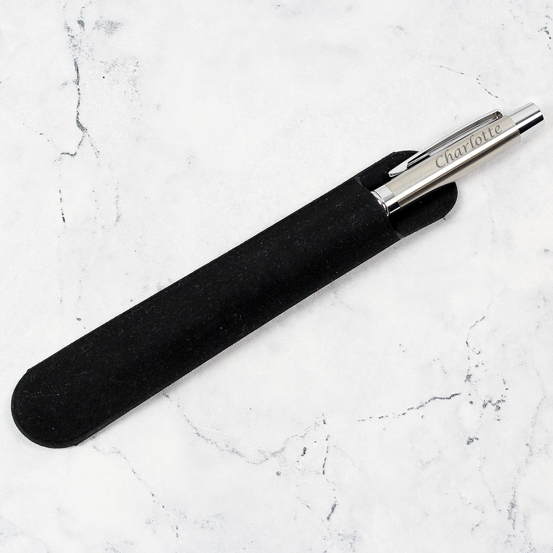 Personalised Scripted Pen and Pouch Set – alternative view