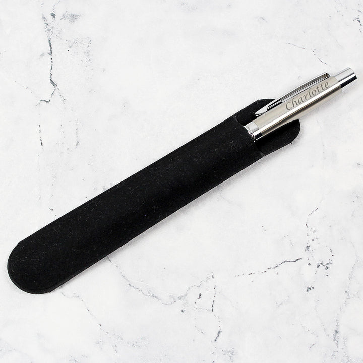 Personalised Scripted Pen and Pouch Set – alternative view