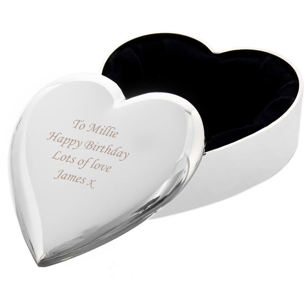 Personalised Heart Trinket Box – alternative view
