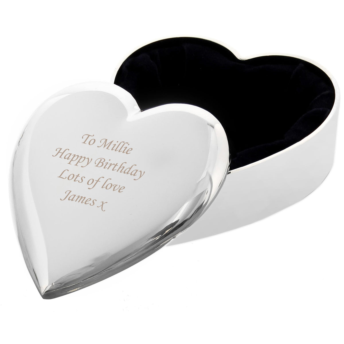 Personalised Heart Trinket Box – alternative view