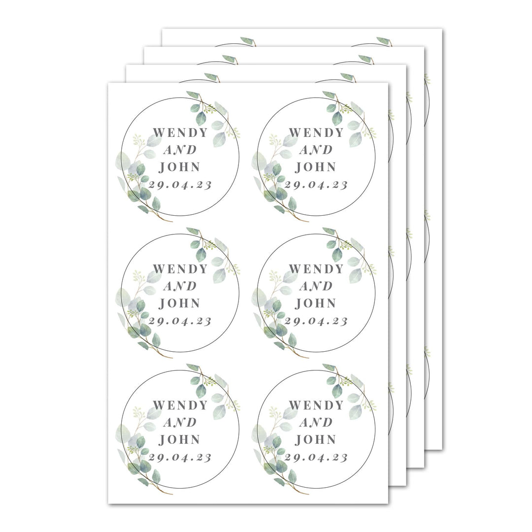 Personalised Botanical Free Text Sticker Set – alternative view