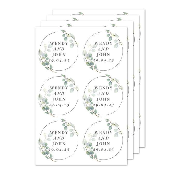 Personalised Botanical Free Text Sticker Set – alternative view