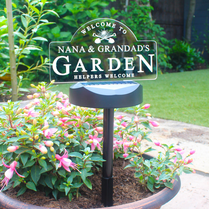 Personalised Garden Sign Outdoor Solar Light - alternative view