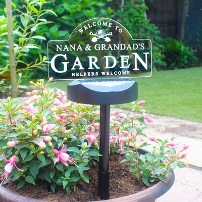 Personalised Garden Sign Outdoor Solar Light