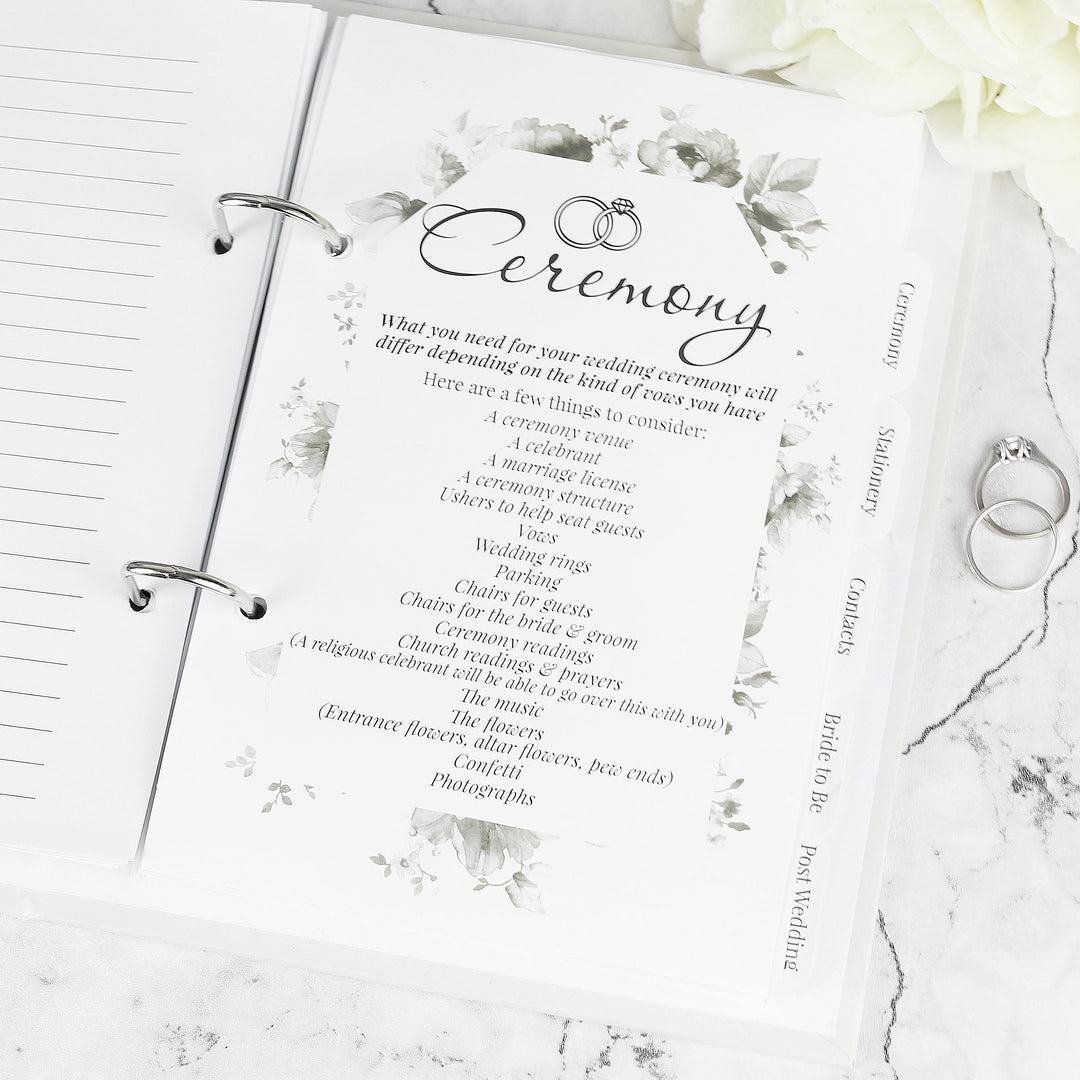 Personalised Floral Watercolour Wedding Planner – alternative view
