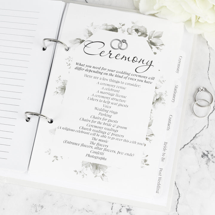 Personalised Floral Watercolour Wedding Planner – alternative view