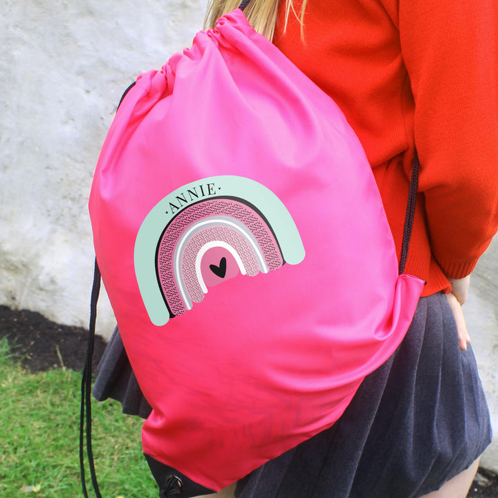 Personalised Rainbow Pink Kit Bag – alternative view
