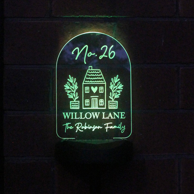 Personalised Home Outdoor Solar Light