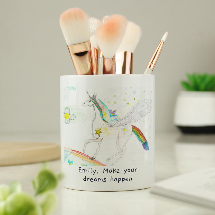 Personalised Childrens Drawing Photo Storage Pot - alternative view