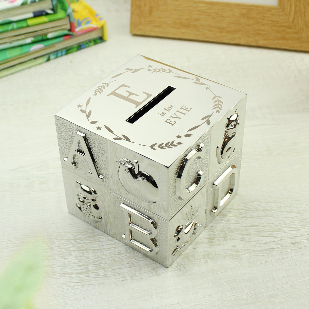 Personalised Initial ABC Money Box, The Personal Shop, personalised gifts