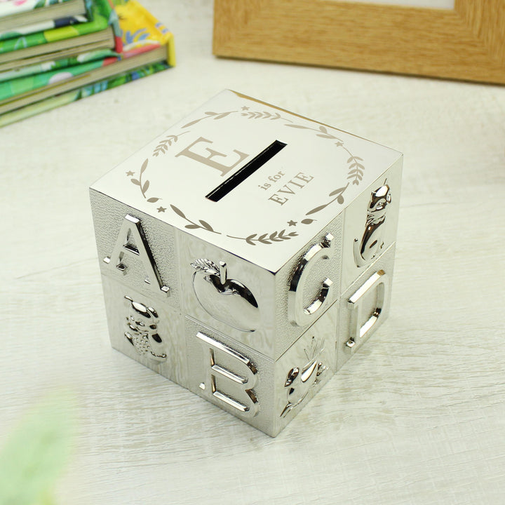 Personalised Initial ABC Money Box, The Personal Shop, personalised gifts
