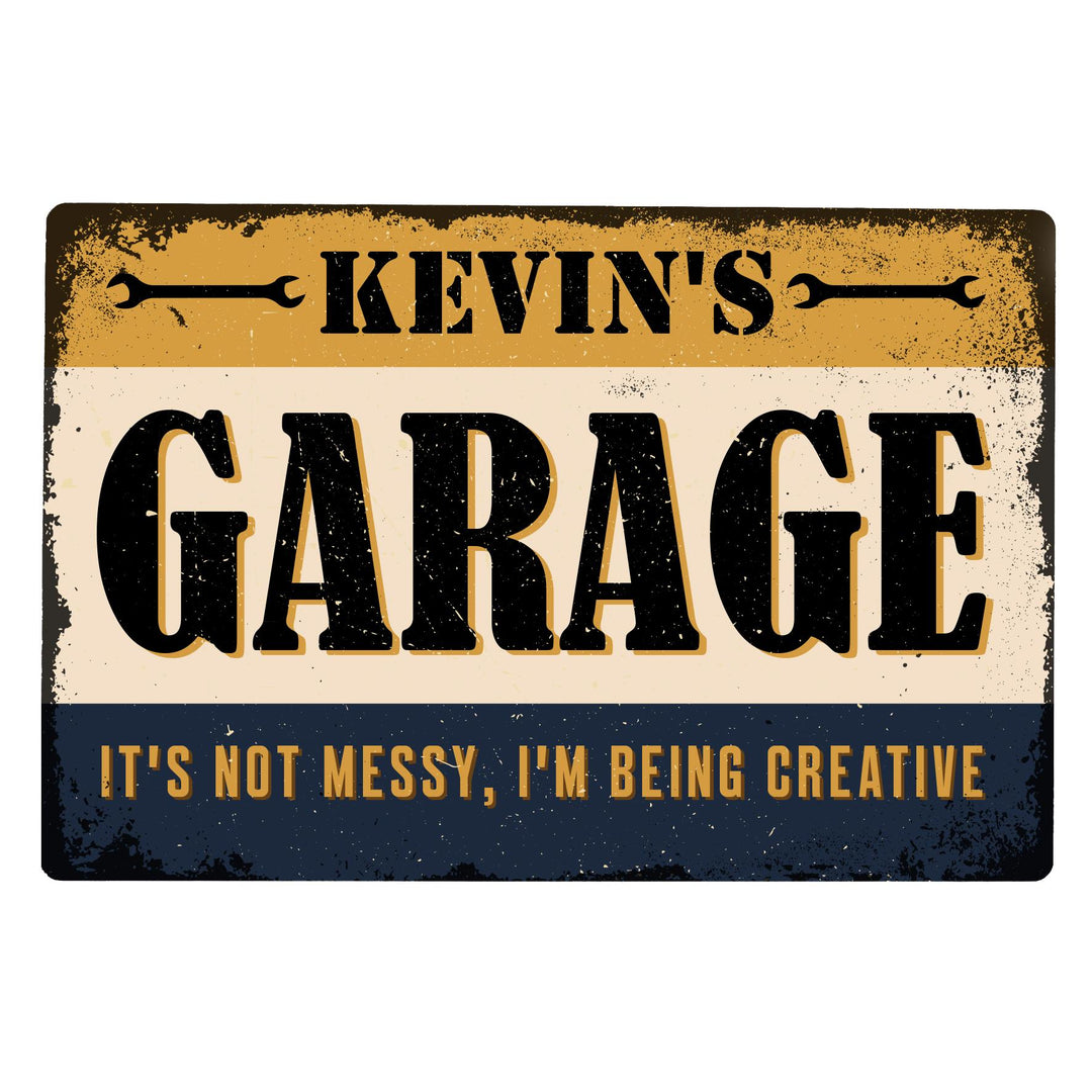 Personalised Garage Metal Sign – alternative view