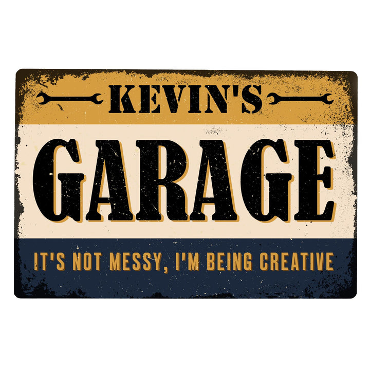 Personalised Garage Metal Sign – alternative view