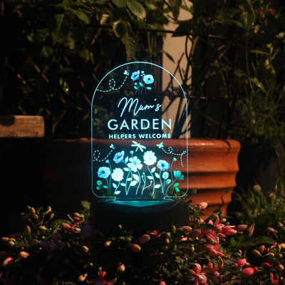 Personalised Flower Garden Outdoor Solar Light