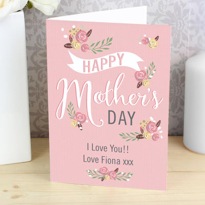 Personalised Floral Bouquet Mother's Day Card