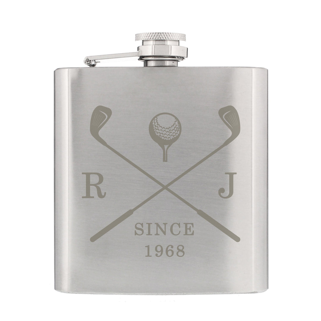 Personalised Golf Hip Flask – alternative view