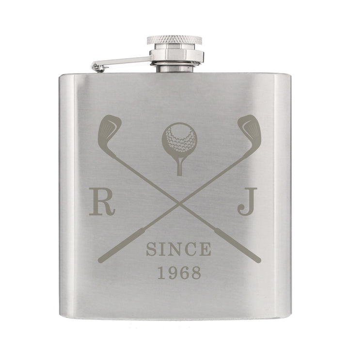 Personalised Golf Hip Flask – alternative view