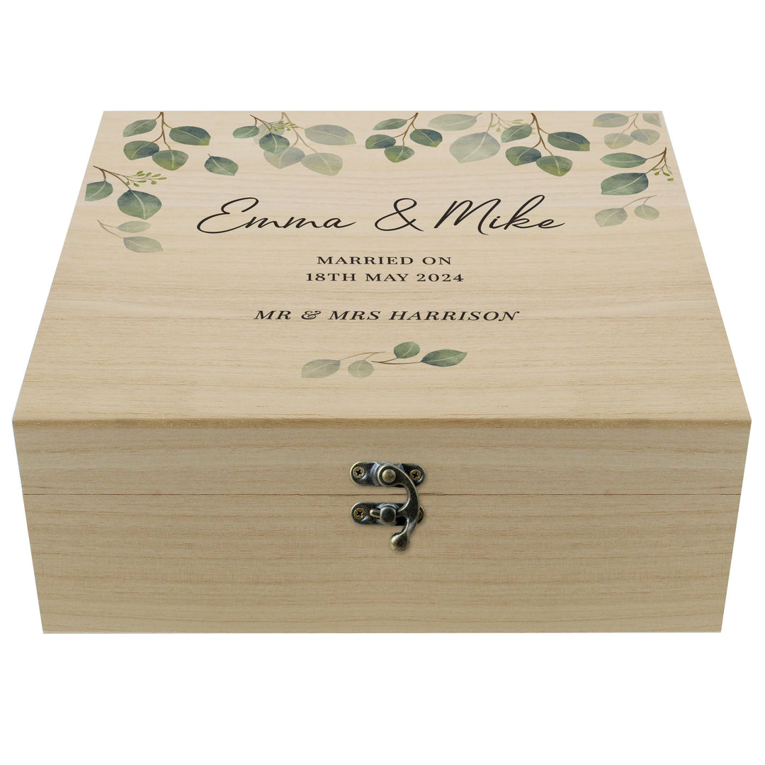 Personalised Botanical Wooden Keepsake box, The Personal Shop, personalised gifts
