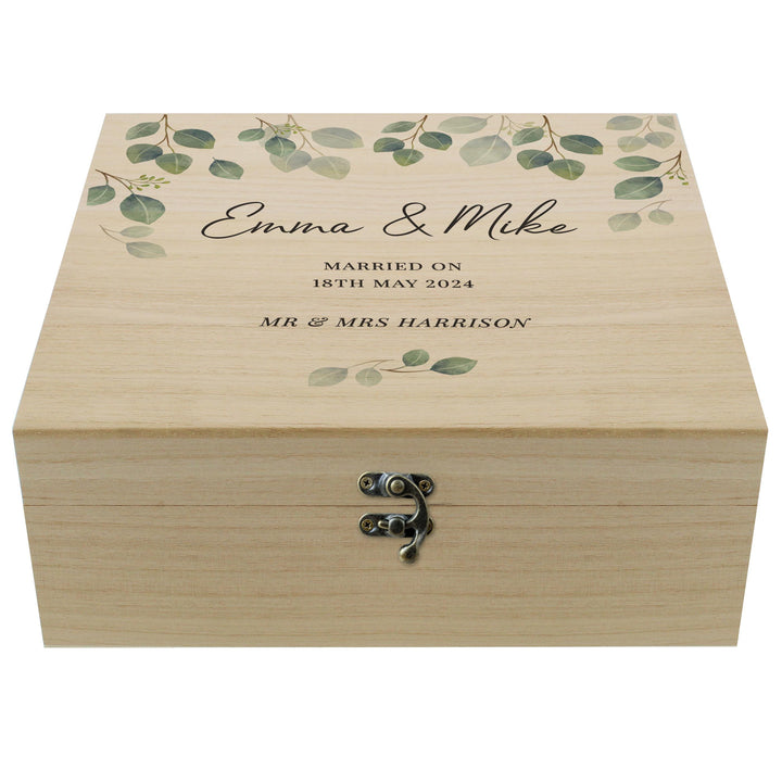 Personalised Botanical Wooden Keepsake box, The Personal Shop, personalised gifts