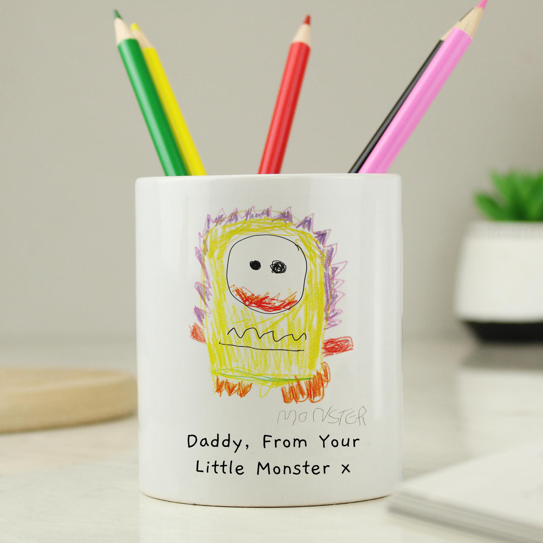 Personalised Childrens Drawing Photo Storage Pot - alternative view