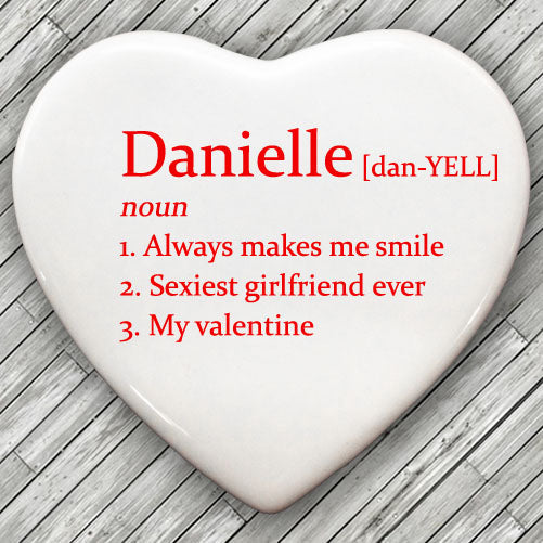 Personalised Definition of My Valentine Heart Keepsake