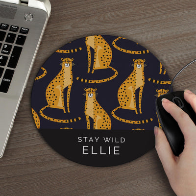 Personalised Leopard Mouse Mat