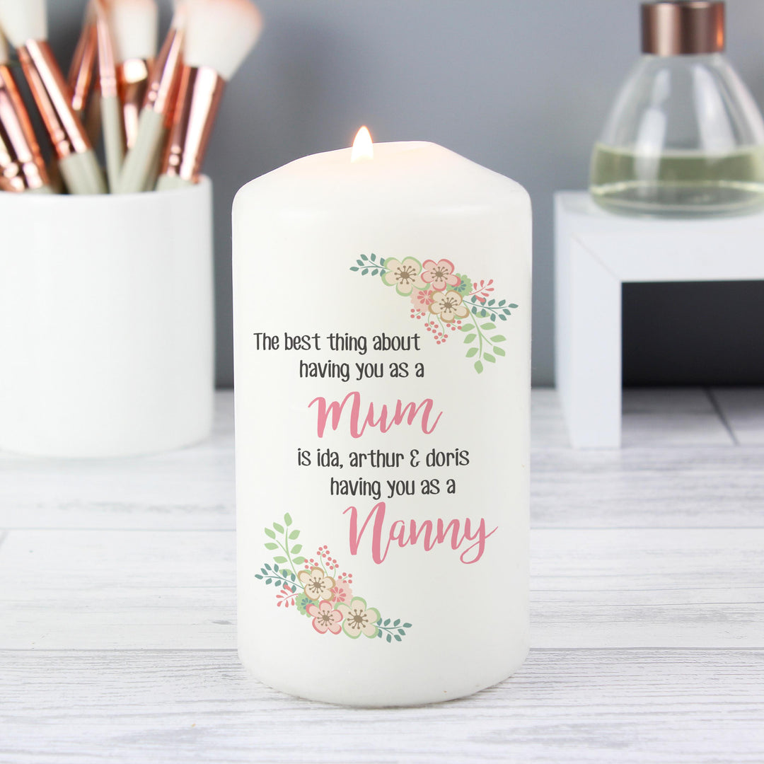 Personalised The Best Thing Pillar Candle, The Personal Shop, personalised gifts