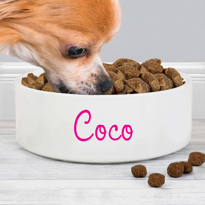 Personalised Pink Name 14cm Medium Pet Bowl – alternative view